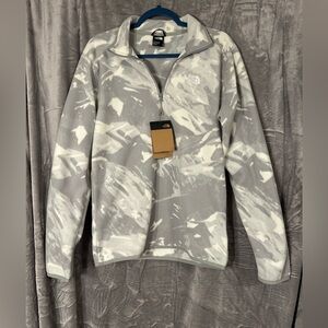 The North Face Men’s Gray Glacier Zip pullover Jacket Camo